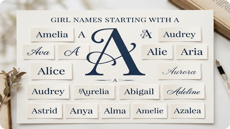 Cute Girl Names Starting With A