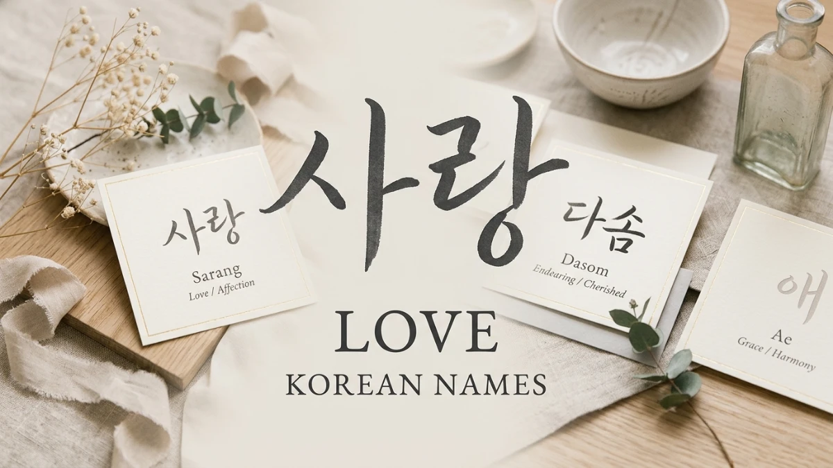 Korean Names Meaning Love